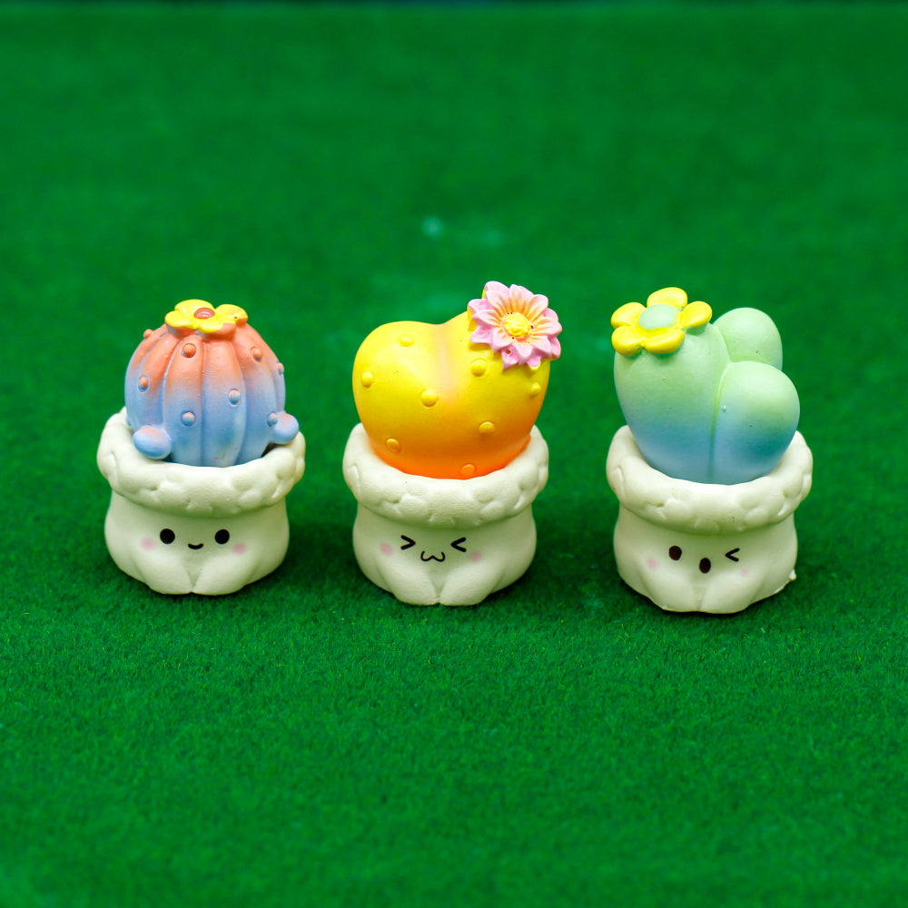 Gift To Love | Miniature Model Cactus Plant | Pcs : 3 Pcs | Code : C1183-A