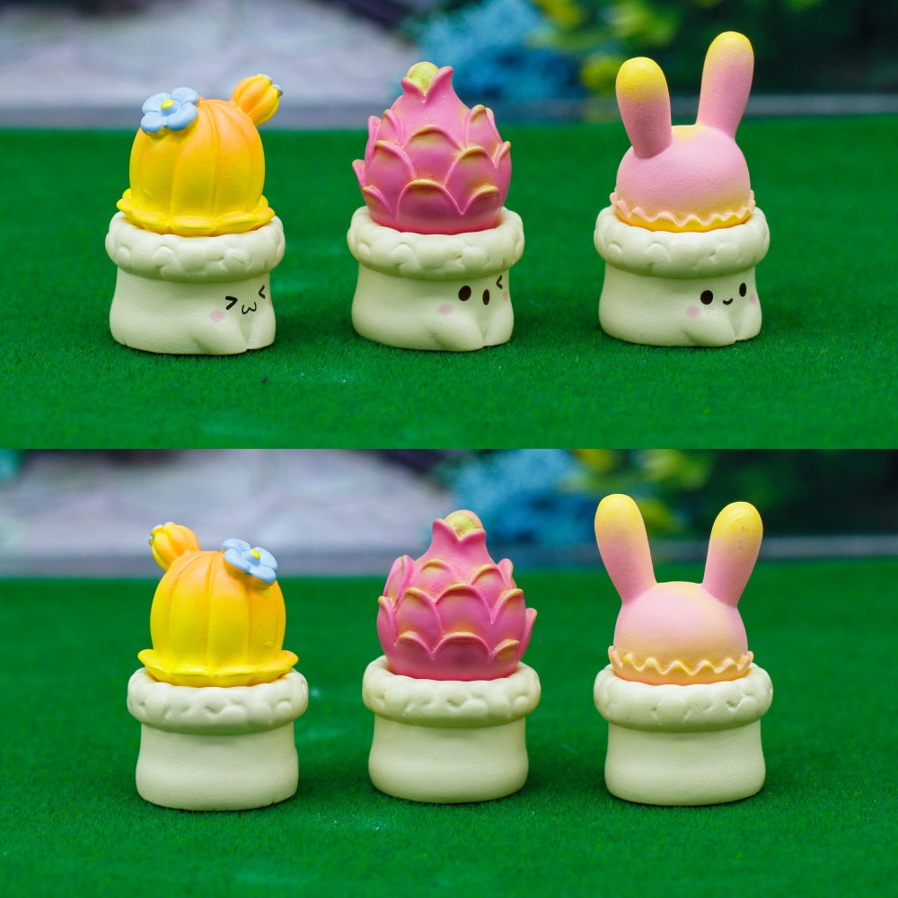 Gift To Love | Miniature Model Cactus Plant | Pcs : 3 Pcs | Code : C1183-B
