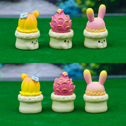 Gift To Love | Miniature Model Cactus Plant | Pcs : 3 Pcs | Code : C1183-B