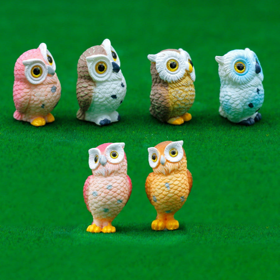 Gift To Love | Miniature Model Owl | Pcs : 7 Pcs | Code : C1234-A