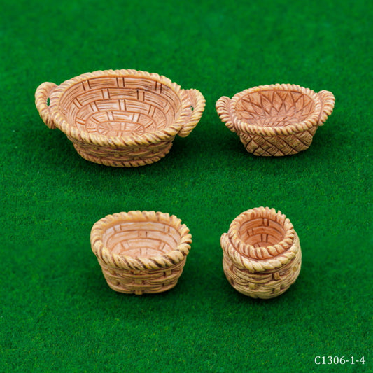Gift To Love | Miniature Model Basket | Color : Mix | Pcs : 4 Pcs | Code : C1306-1-4
