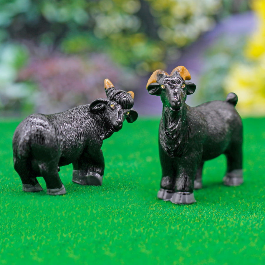 Gift To Love | Miniature Model Goat | Color : Black | Pcs : 2 Pcs Set | Code : C1312-7-8