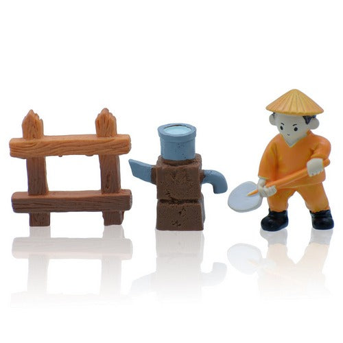 Gift To Love | Miniature Model Landscape/Border/Boy Farmer Set | Code : C2395-A
