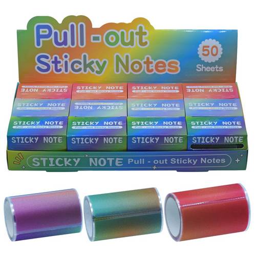 Gift To Love | Sticky Note Pull-Out 62x40mm Glitter 50 Sheets 12Pc Box | Code : C903