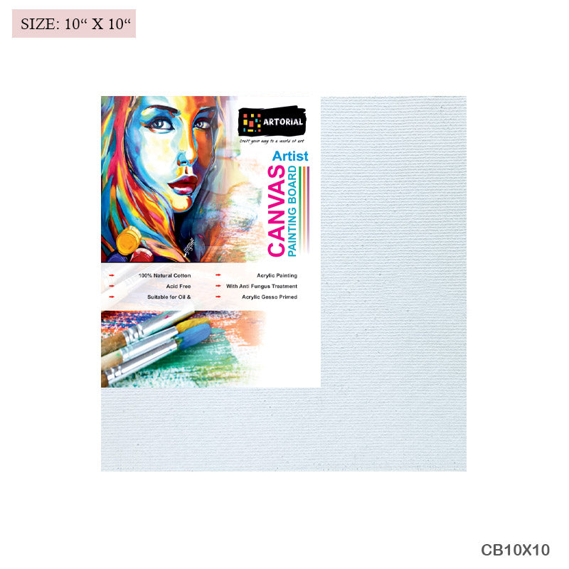 Canvas Board 10 Inchx10 Inch (Cb10X10)-Gift To Love-Art & Craft