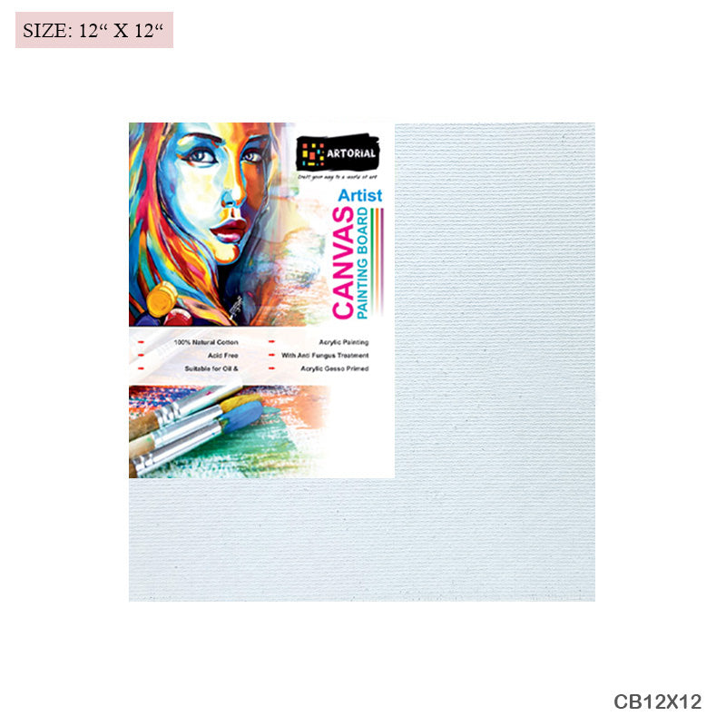 Canvas Board 12 Inchx12 Inch (Cb12X12)-Gift To Love-Art & Craft