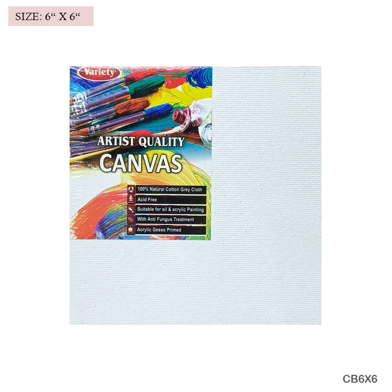 Canvas Board 6 Inchx6 Inch (Cb6X6)-Gift To Love-Art & Craft