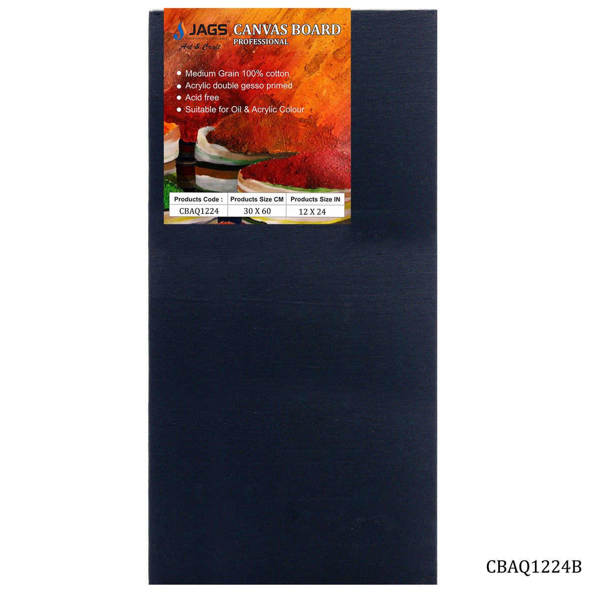 Gift To Love | Canvas Board Artist Quality | Color : Black | Size : 12 X 24 Inch | Code : CBAQ1224B
