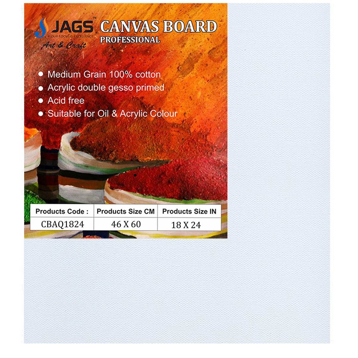 Gift To Love | Canvas Board Artist Quality | Color : White | Size : 18 X 24 Inch | Code : CBAQ1824