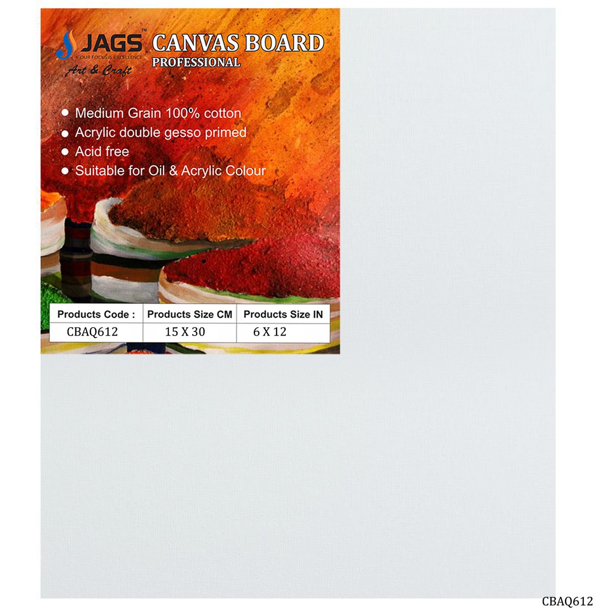 Gift To Love | Canvas Board Artist Quality | Color : White | Size : 6 X 12 Inch | Code : CBAQ612