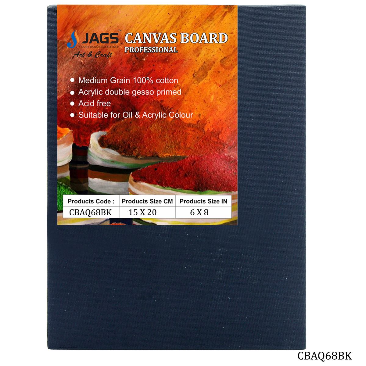 Gift To Love | Canvas Board Artist Quality | Color : Black | Size : 6 X 8 Inch | Code : CBAQ68BK