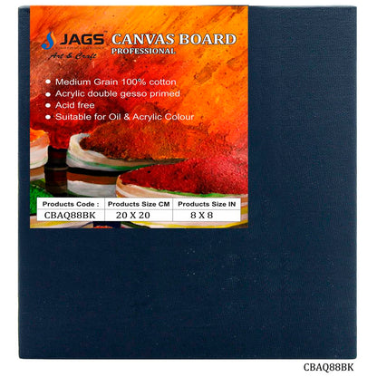 Gift To Love | Canvas Board Artist Quality | Color : Black | Size : 8 X 8 Inch | Code : CBAQ88BK