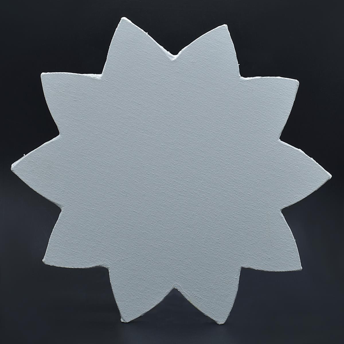 Gift To Love | Canvas Board Artist Quality Flower | Color : White | Size : 10 Inch | Code : CBAQF10