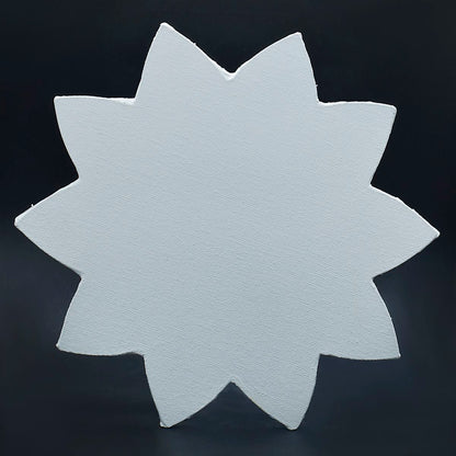 Gift To Love | Canvas Board Artist Quality Flower | Color : White | Size : 12 Inch | Code : CBAQF12