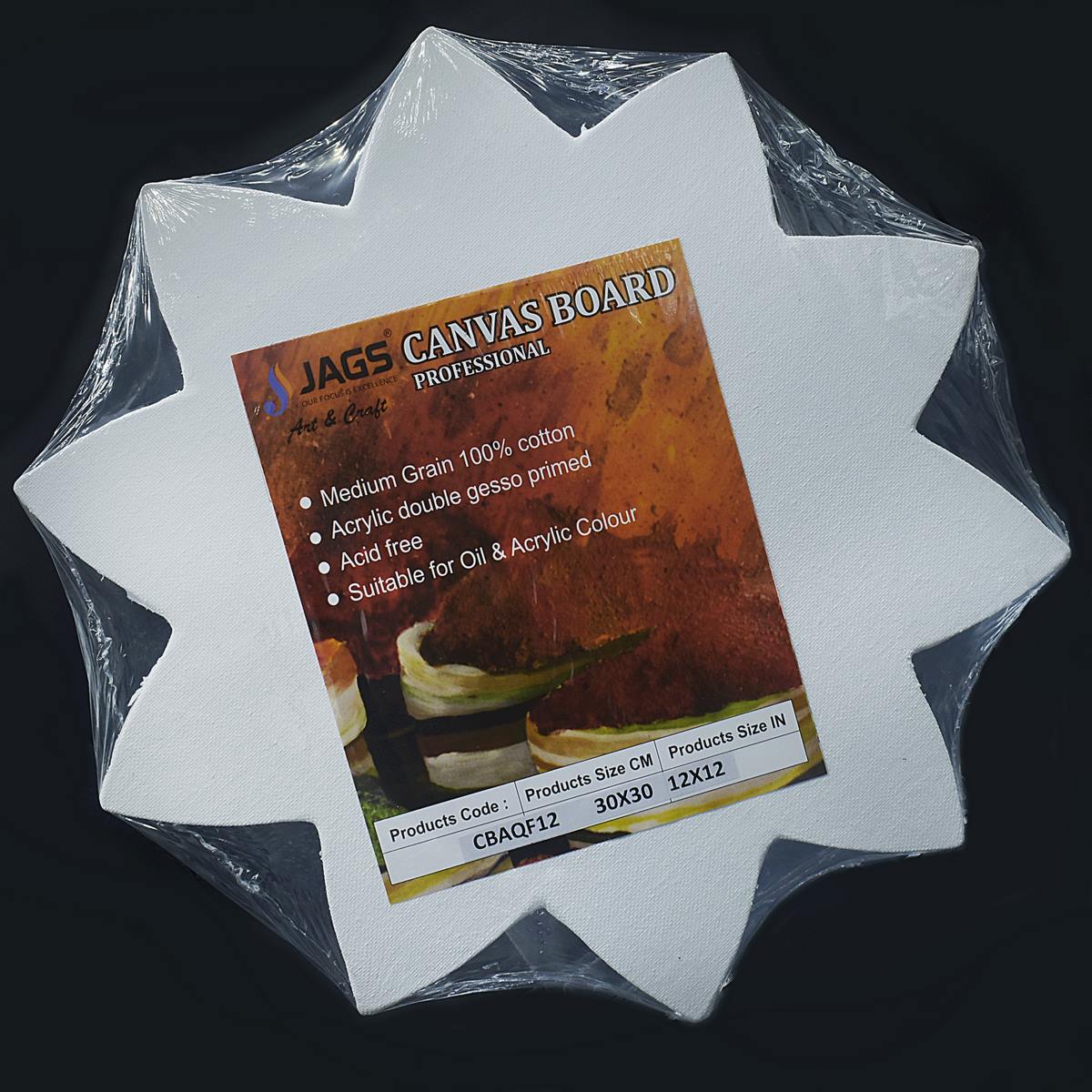 Gift To Love | Canvas Board Artist Quality Flower | Color : White | Size : 12 Inch | Code : CBAQF12