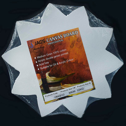 Gift To Love | Canvas Board Artist Quality Flower | Color : White | Size : 12 Inch | Code : CBAQF12