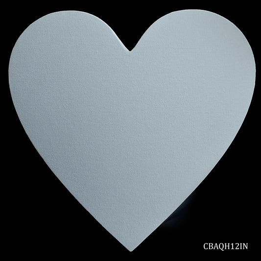Gift To Love | Canvas Board Artist Quality Heart | Color : White | Size : 12 Inch | Code : CBAQH12IN