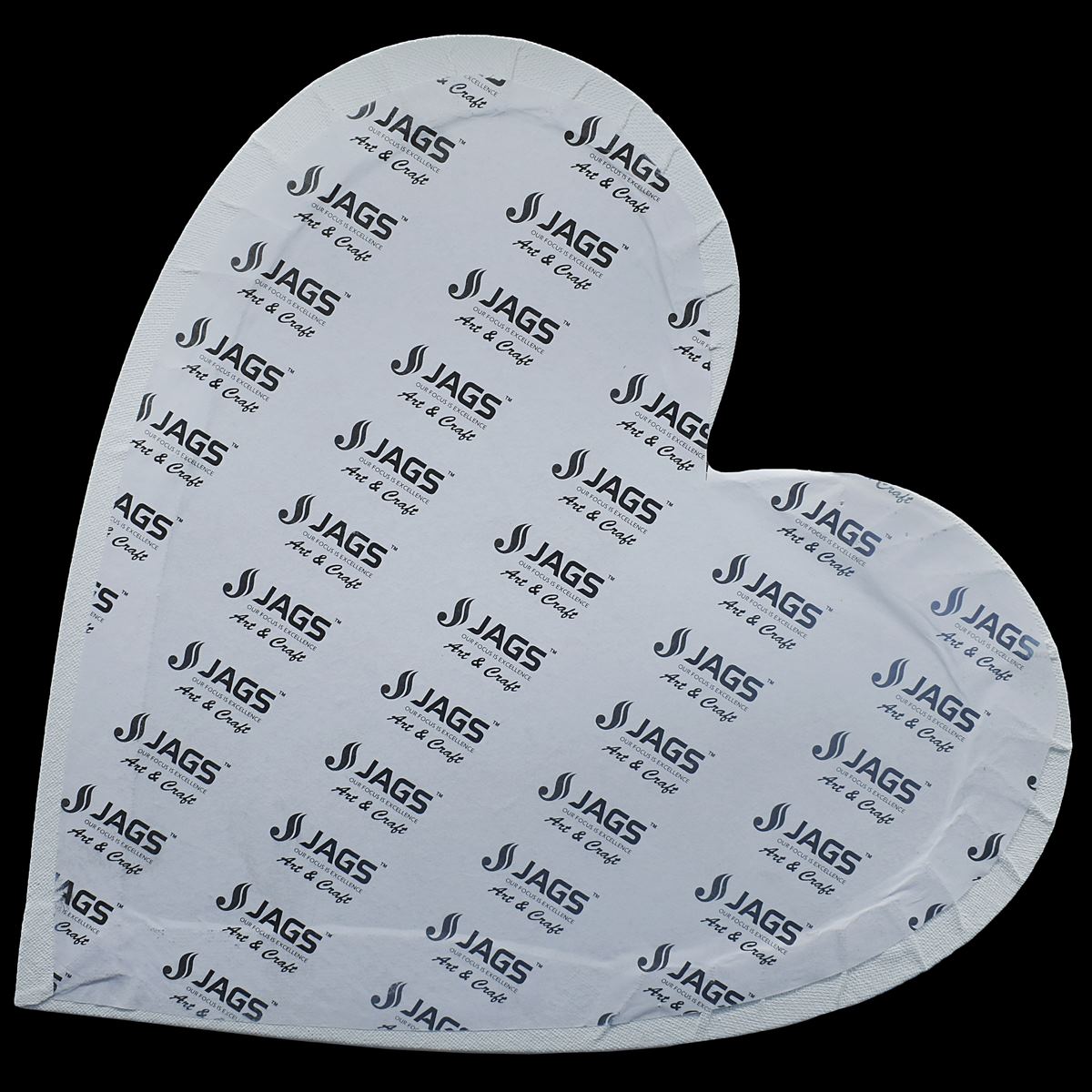 Gift To Love | Canvas Board Artist Quality Heart | Color : White | Size : 12 Inch | Code : CBAQH12IN