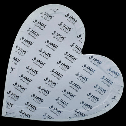 Gift To Love | Canvas Board Artist Quality Heart | Color : White | Size : 12 Inch | Code : CBAQH12IN