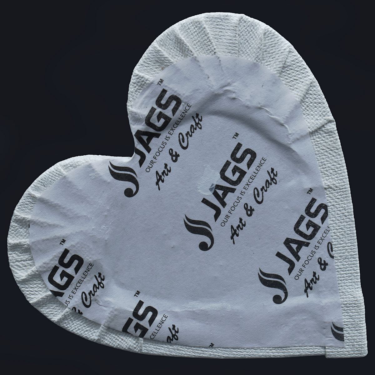 Gift To Love | Canvas Board Artist Quality Heart | Color : White | Size : 4 Inch | Code : CBAQH4IN