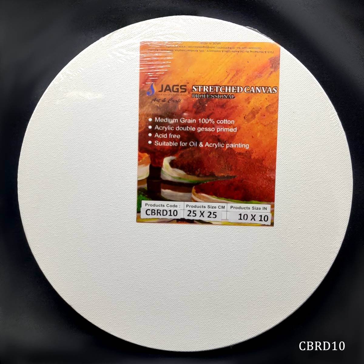 Gift To Love | Canvas Board Stretched Frame Round | Size : 10 Inch | Code : CBRD10