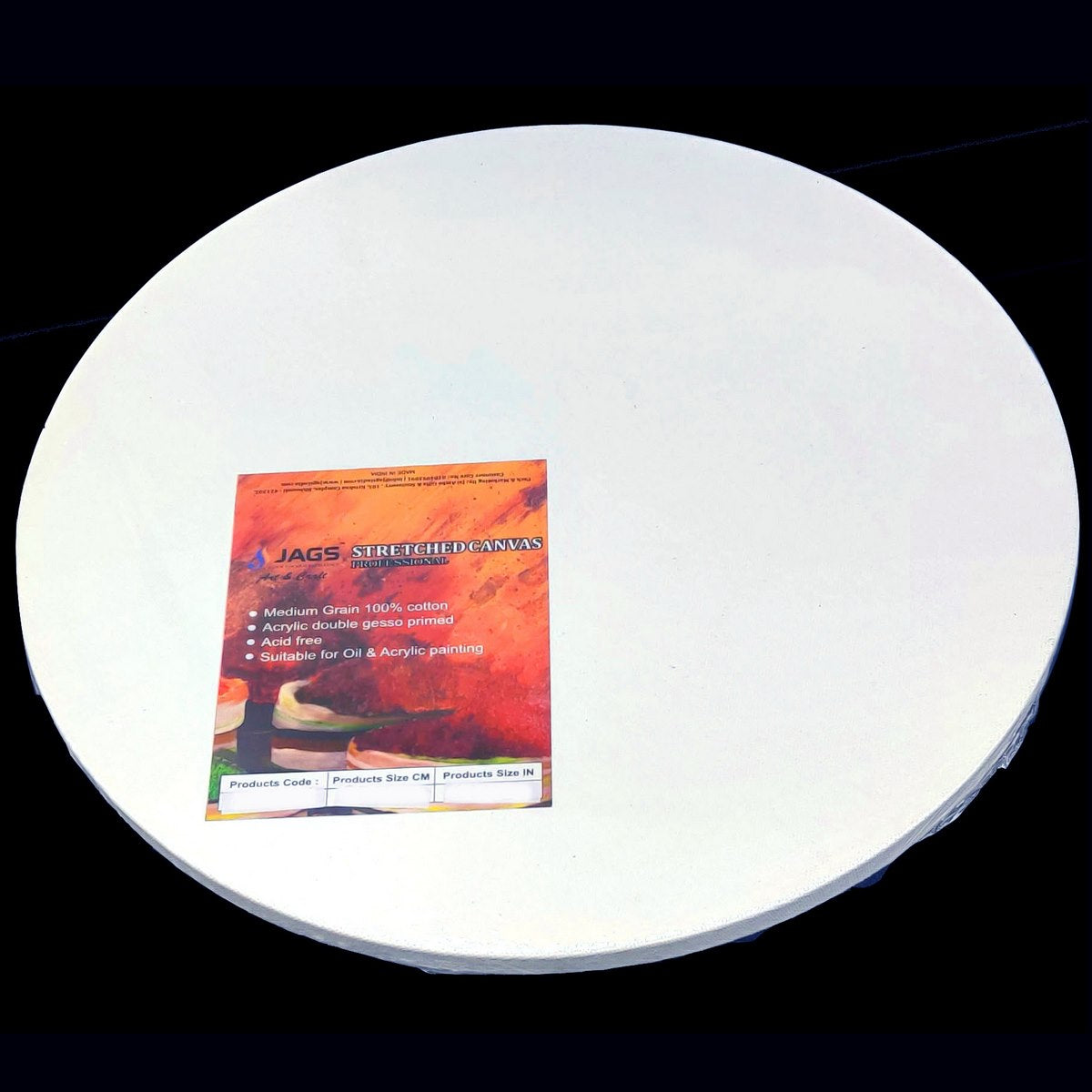 Gift To Love | Canvas Board Stretched Frame Round | Size : 12 Inch | Code : CBRD12