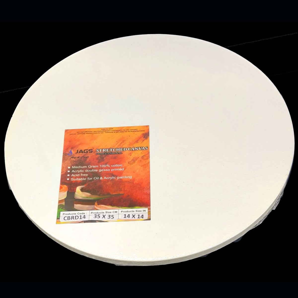 Gift To Love | Canvas Board Stretched Frame Round | Size : 16 Inch | Code : CBRD16