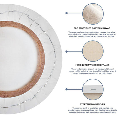 Gift To Love | Canvas Board Stretched Frame Round | Size : 30 Inch | Code : CBRD30