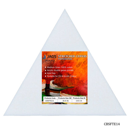 Gift To Love | Canvas Board Stretched Frame Triangle | Size : 14 | Code : CBSFTE14