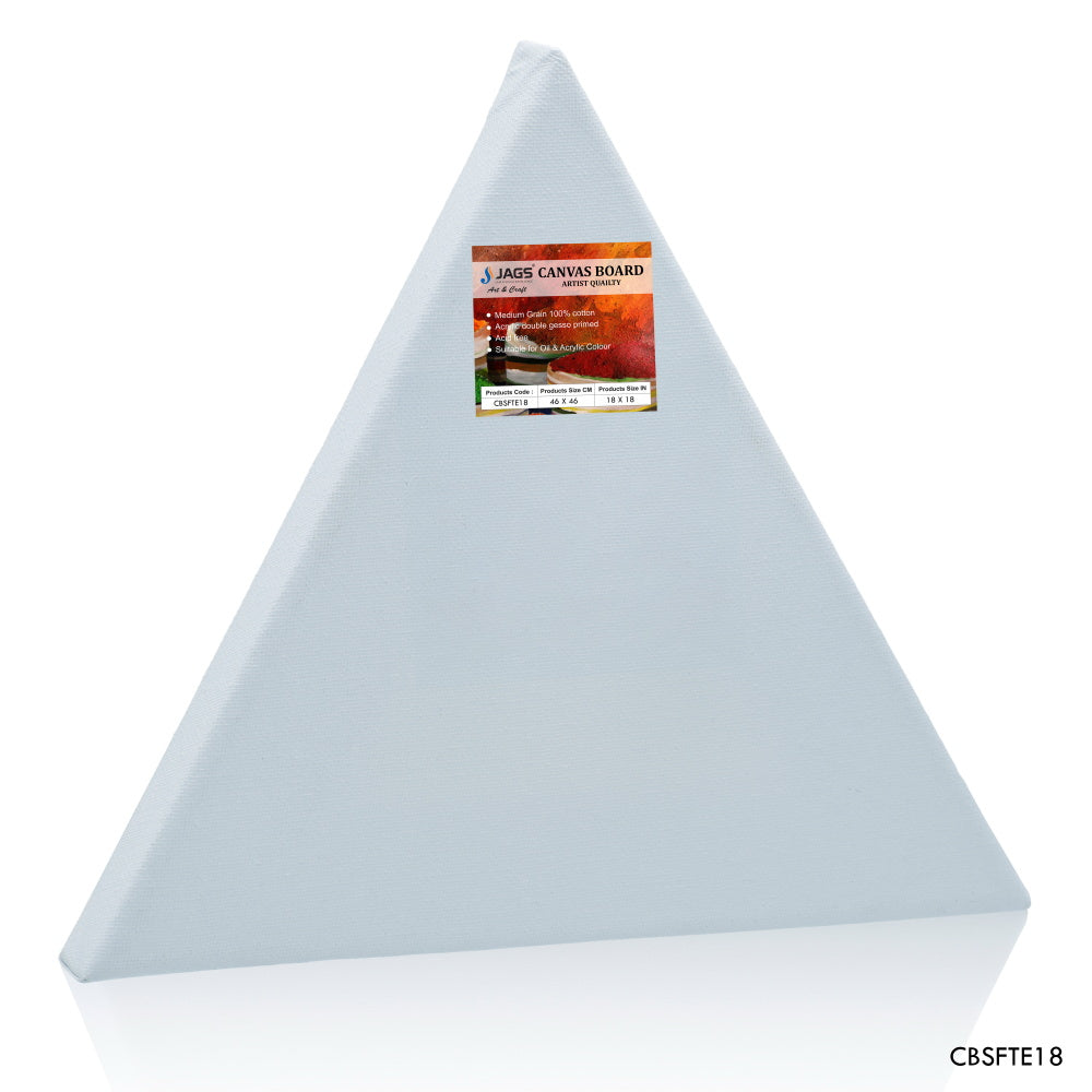 Gift To Love | Canvas Board Stretched Frame Triangle | Size : 18 | Code : CBSFTE18
