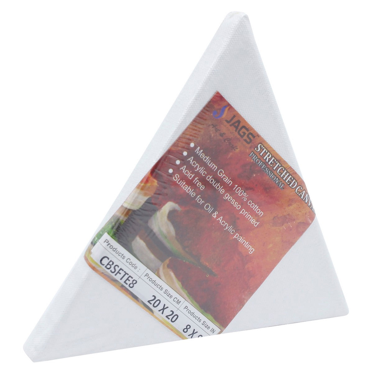 Gift To Love | Canvas Board Stretched Frame Triangle | Size : 8 | Code : CBSFTE8