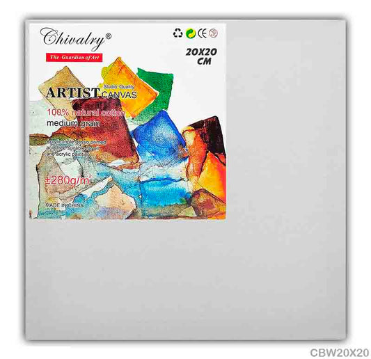 Gift To Love | Canvas Board Stretched | Color : White | Size : 20 X 20 Cm | Code : CBW20X20