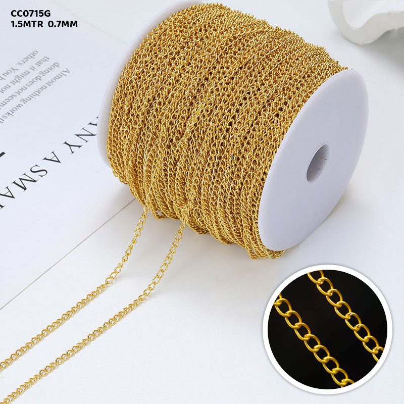 Cc0715G Chain 1.5Mtr Gold 0.7Mm