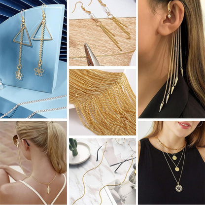 Gift To Love | Chain | Color : Gold | Size : 1.5 Mtr X 0.7 Mm | Code : CC0715G