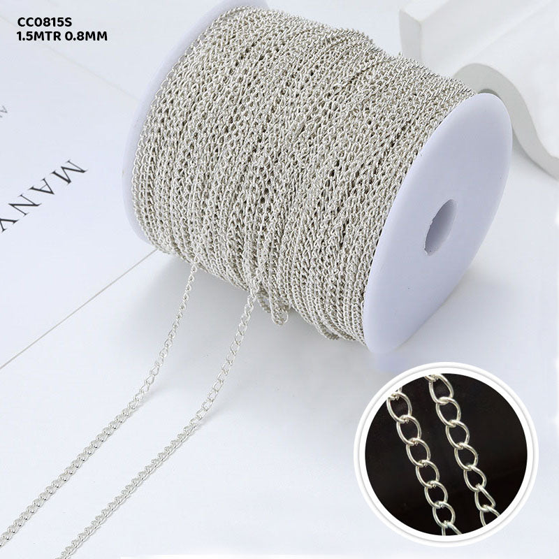 Gift To Love | Chain | Color : Silver | Size : 1.5 Mtr X 0.8 Mm | Code : CC0815S