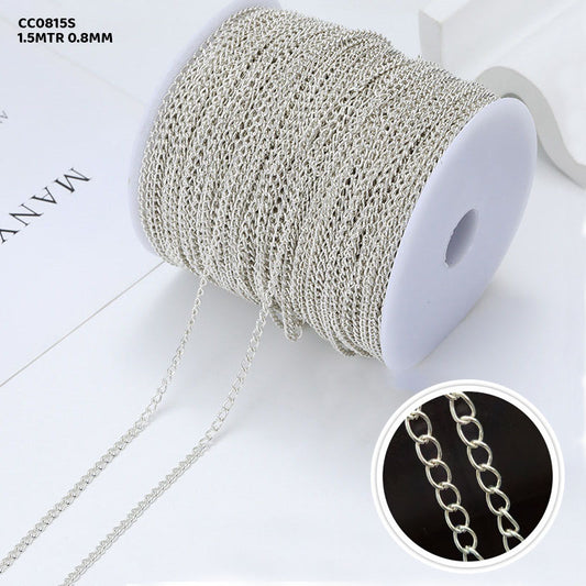 Gift To Love | Chain | Color : Silver | Size : 1.5 Mtr X 0.8 Mm | Code : CC0815S