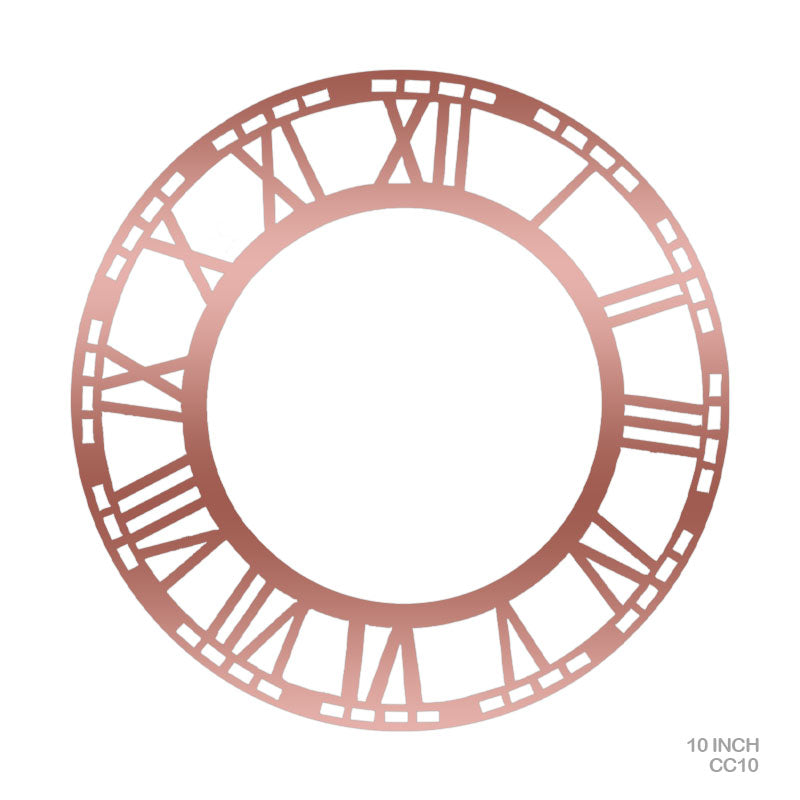Gift To Love | Clock Acrylic Roman | Color : Copper | Size : 10 Inch | Code : CC10