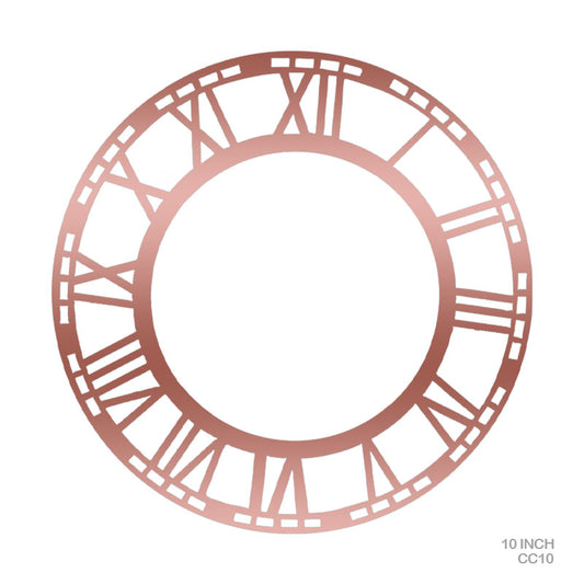 Gift To Love | Clock Acrylic Roman | Color : Copper | Size : 10 Inch | Code : CC10