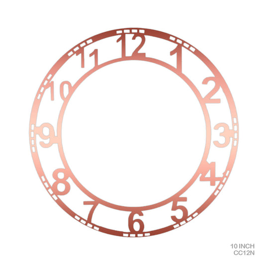 Gift To Love | Clock Acrylic Number | Color : Copper | Size : 12 Inch | Code : CC12N