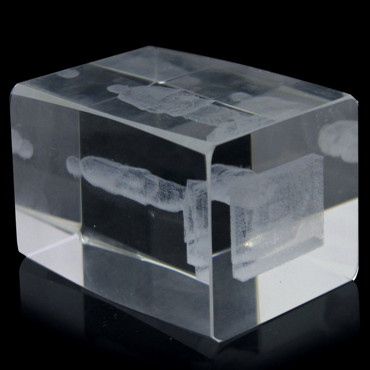 Gift To Love | Crystal Cube Sardar Patel | Size : 5 X 5 X 8 | Code : CC5000