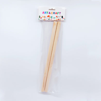 Gift To Love | Wooden Stick | Size : 30 Cm X 15 Mm | Pcs : 2 Sticks | Code : CD6