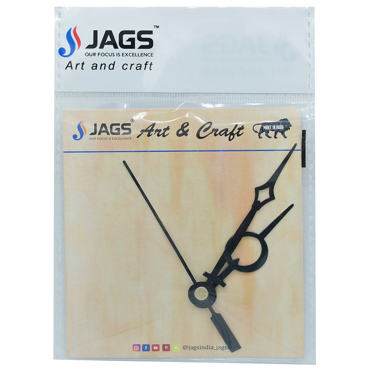 Gift To Love | Clock Hands Set Small Kajal | Color : Black | Code : CH35BK
