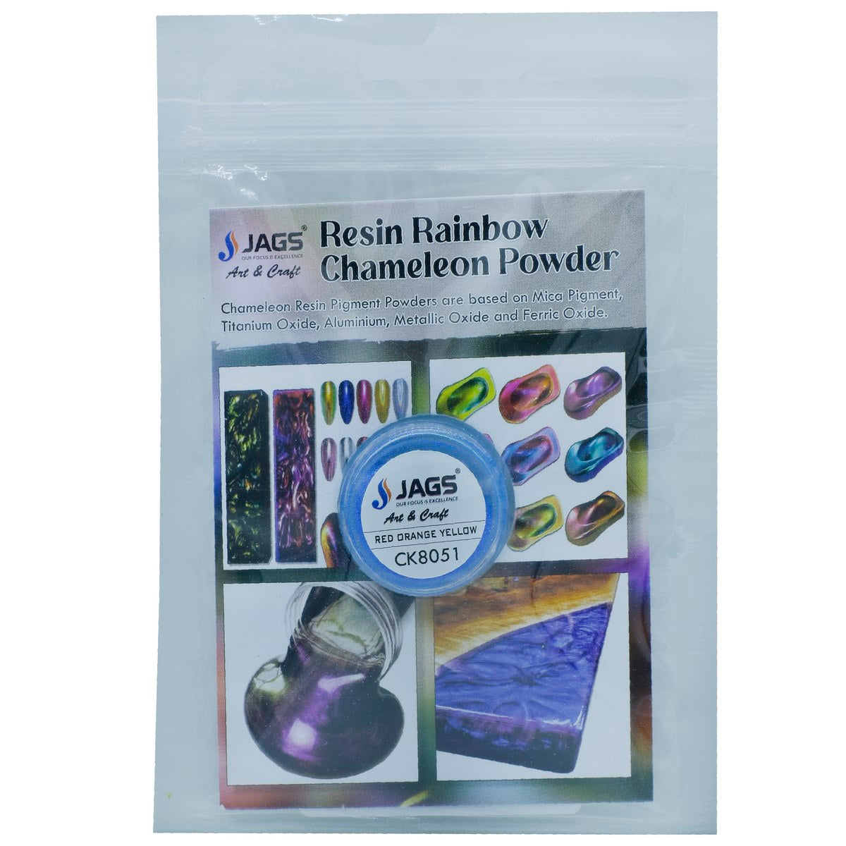 Gift To Love | Resin Chameleon Powder | Color : Red, Orange And Yellow | Pcs : 2G | Code : CK8051