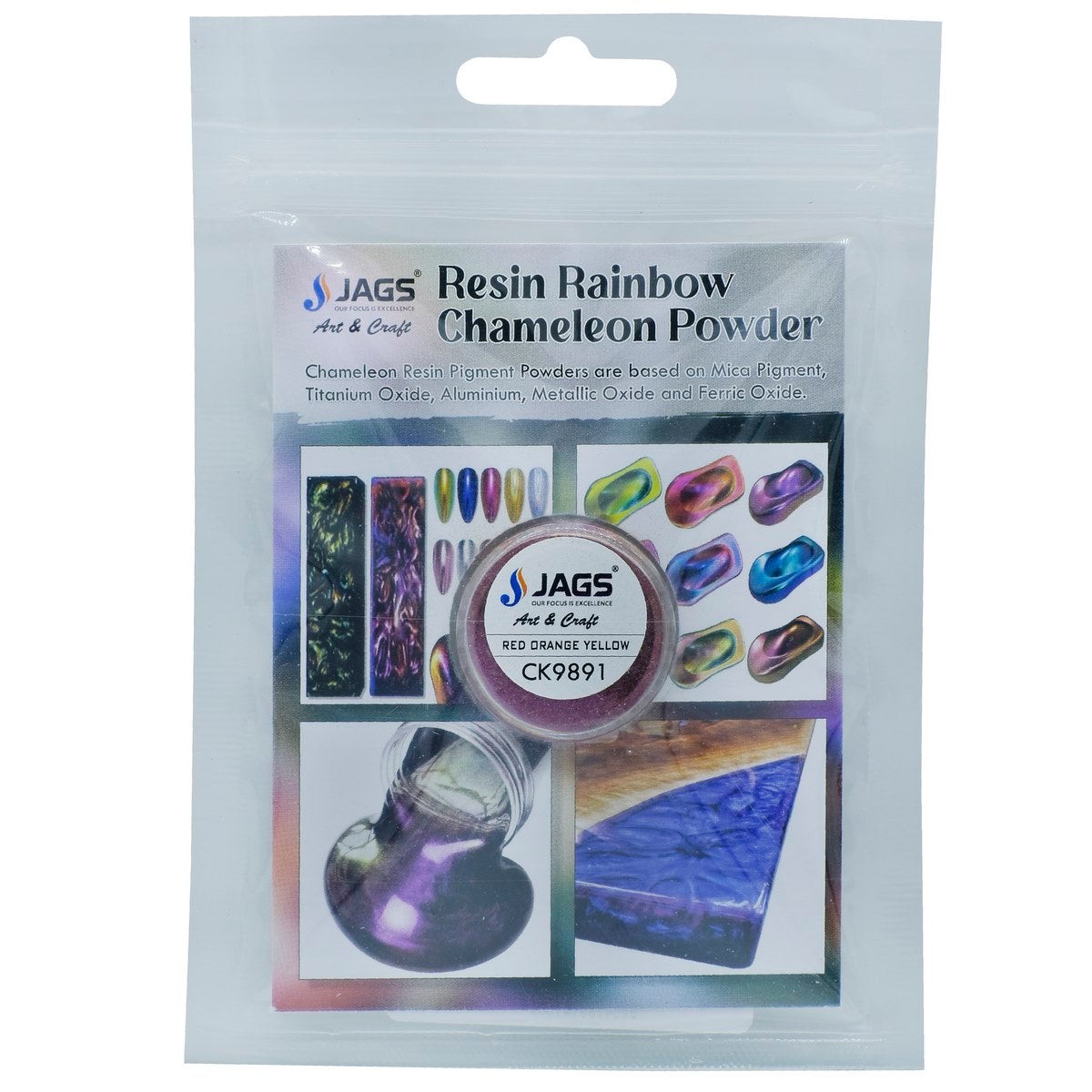 Gift To Love | Resin Chameleon Powder | Color : Red Orange Yellow | Size : 2 G | Code : CK9891