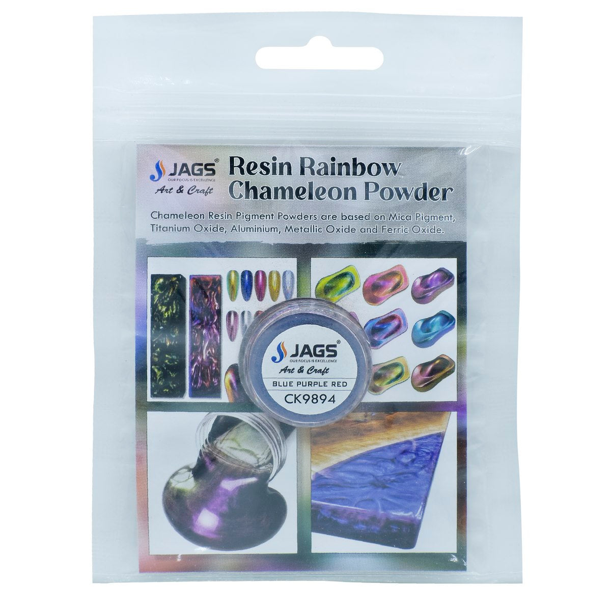 Gift To Love | Resin Chameleon Powder | Color : Blue, Purple And Red | Pcs : 2G | Code : CK9894