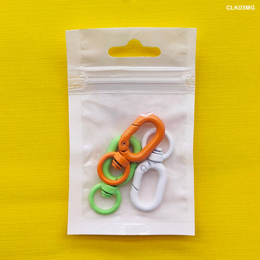 Gift To Love | Capsule Key Chain Hook | Color : Multi | Size : 37 Mm X 15 Mm | Pcs : 3 Pcs | Code : CLK03MG