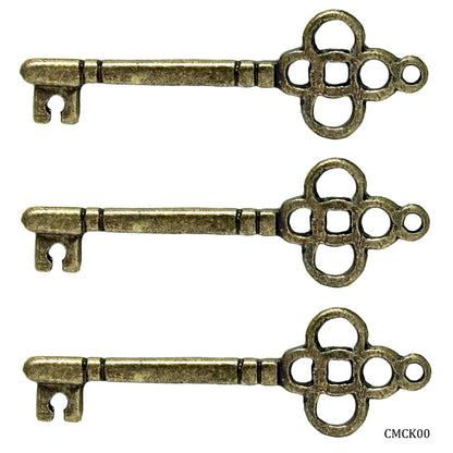 Gift To Love | Craft Metal Charms Key Small | Pcs : 3 Pcs | Code : CMCK00