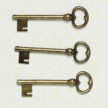 Gift To Love | Craft Metal Charms Key Big | Pcs : 3 Pcs | Code : CMCK02