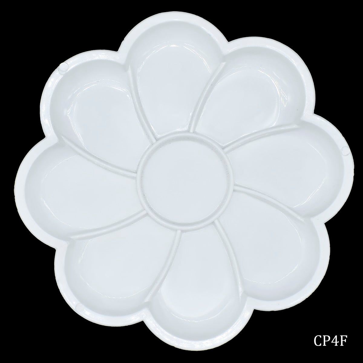Gift To Love | Colour Mixing Plate Round Flower | Size : Small | Code : CP4F