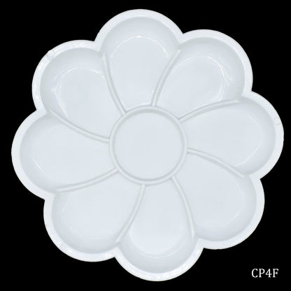 Gift To Love | Colour Mixing Plate Round Flower | Size : Small | Code : CP4F